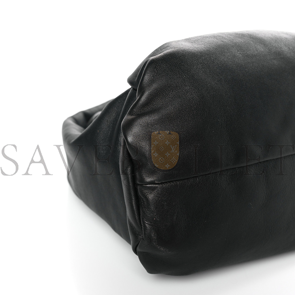 BOTTEGA VENETA SMOOTH BUTTER CALFSKIN SMALL THE SHOULDER POUCH BLACK (38*22*9cm)