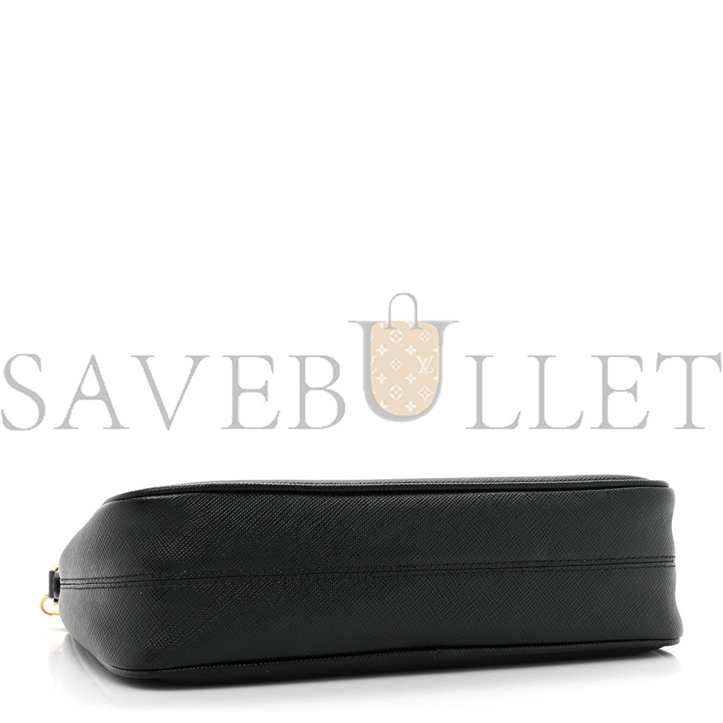 PRADA SAFFIANO LUX RE-EDITION 2005 SHOULDER BAG BLACK (22*17*6cm)