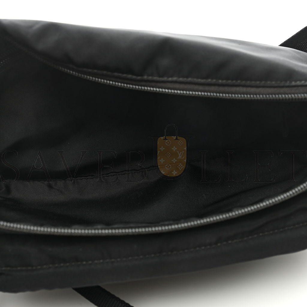 PRADA TESSUTO NYLON MONTAGNA BELT BAG BLACK (33*13*6cm)