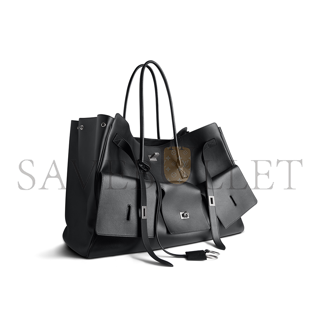 BALENCIAGA BEL AIR XL CARRY ALL BAG IN BLACK 8054802ABAW1000 (61.9*51.8*23.8cm)