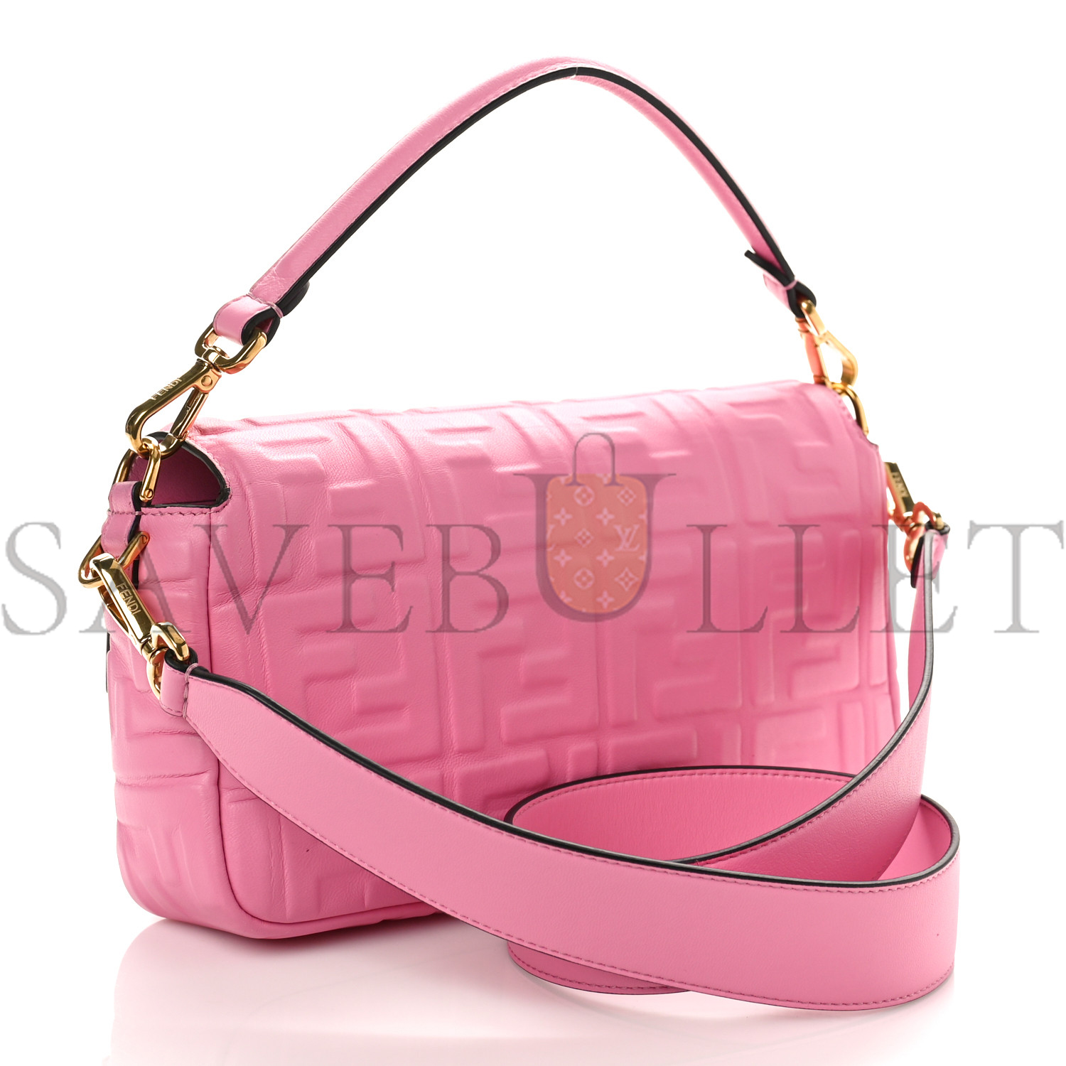 FENDI NAPPA FF 1974 EMBOSSED BAGUETTE LOLLYPOP (27*15*6cm)