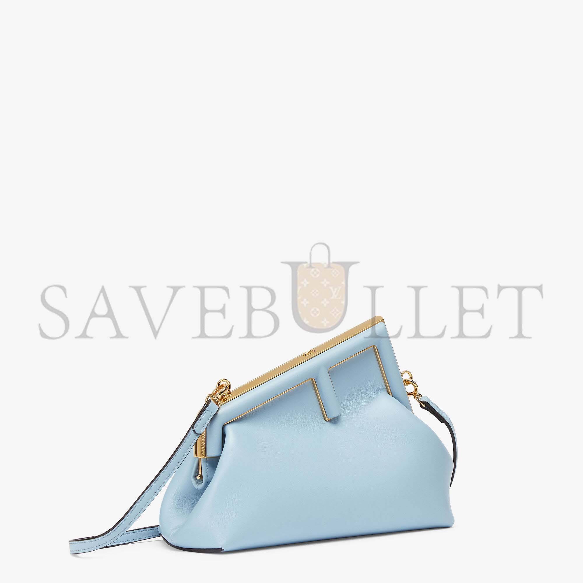 FENDI FIRST SMALL - LIGHT BLUE LEATHER BAG 8BP129ABVEF1993 (26*18*9.5cm)