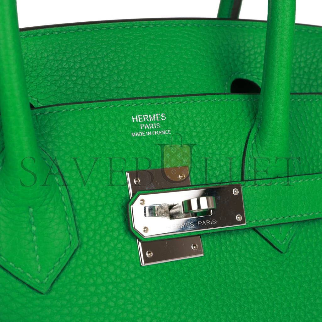 HERMES BIRKIN 30 BAMBOU CLEMENCE PALLADIUM HARDWARE (30cm)