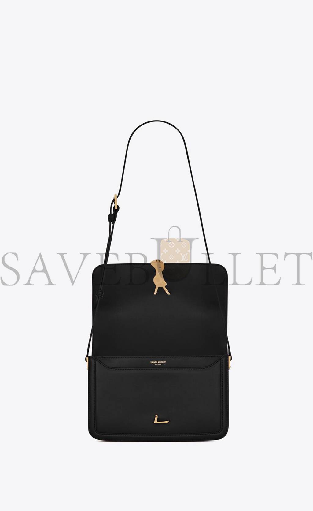 YSL SOLFERINO MEDIUM SATCHEL IN BOX SAINT LAURENT LEATHER 6343050SX0W1000 (23*16*6cm)