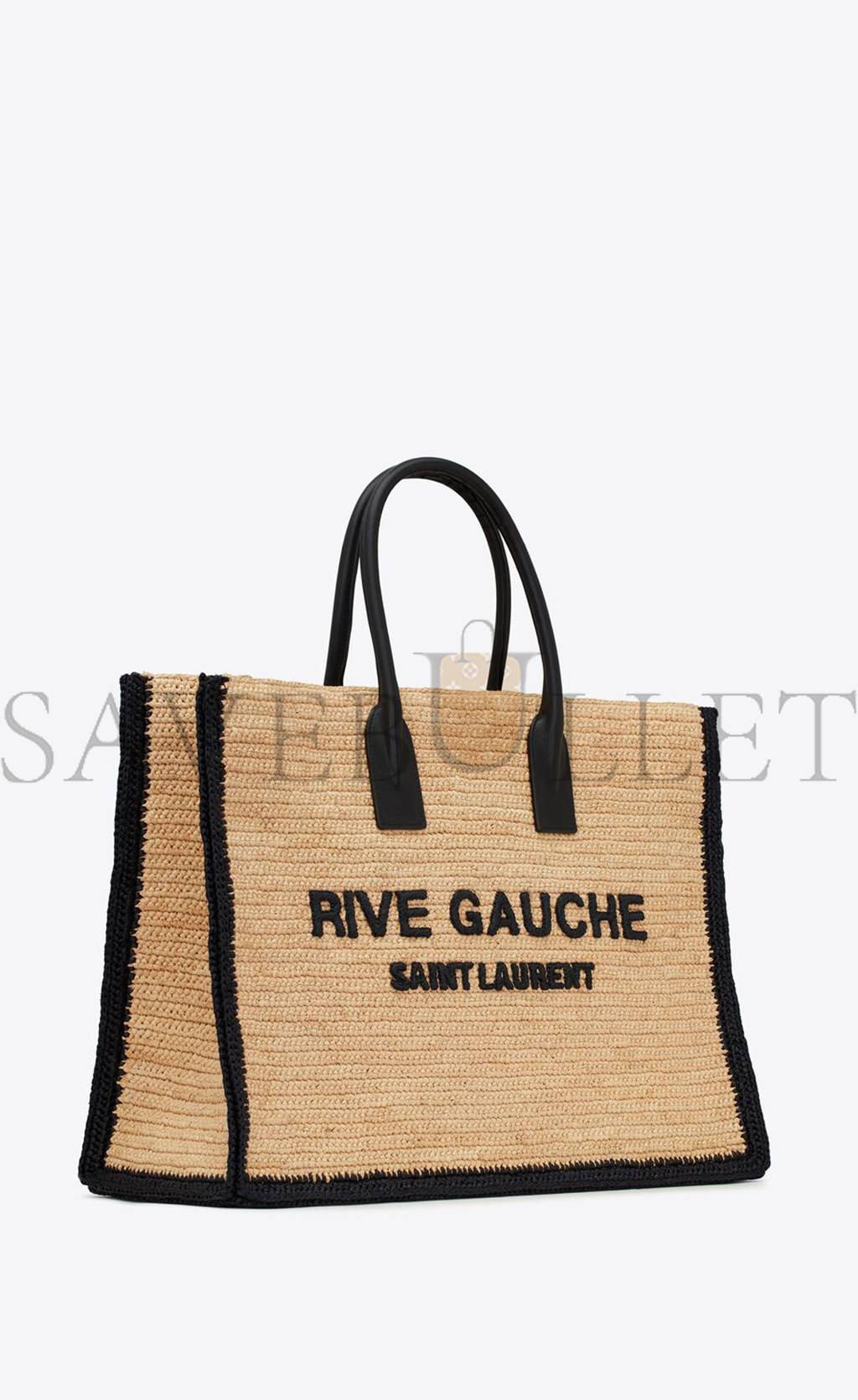 YSL RIVE GAUCHE TOTE BAG IN RAFFIA AND LEATHER 685742GAAAG2099 (48*36*16cm)