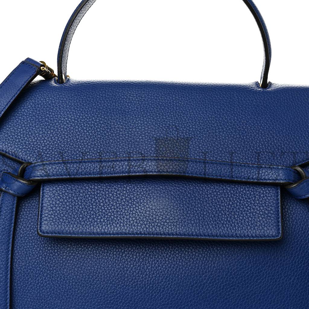 CELINE GRAINED CALFSKIN MINI BELT BAG INDIGO (28*23*16cm)