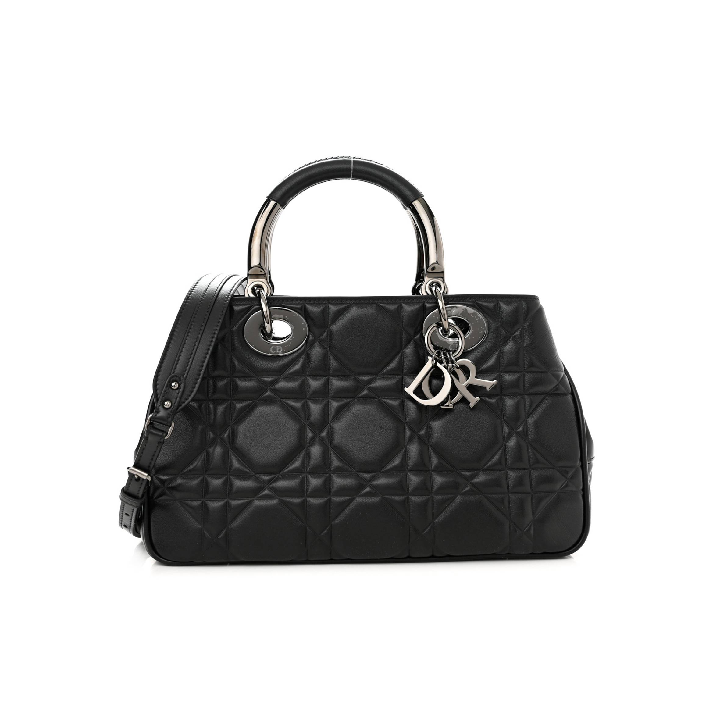 DIOR LAMBSKIN CANNAGE THE LADY 95.22 BLACK (30*18*12.1cm)